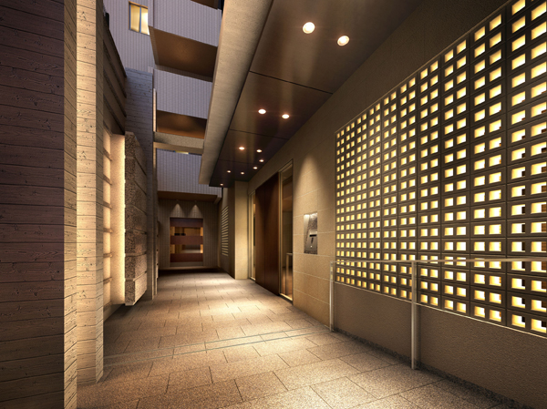 Features of the building.  [Entrance Rendering] That there ahead of the secluded location of the long approach, Entrance oozes the private residence of the atmosphere. Not only to provide the tranquility and peace to those who live, Also increased naturally safety in terms of security. Enter and one step foot into the Hall, There is space in the beautiful Yingbin that simple yet also feel the modern beauty in the details. Also added effect of space production by gentle lighting if both night, We welcome your return home in the exceptionally fantastic flavor.