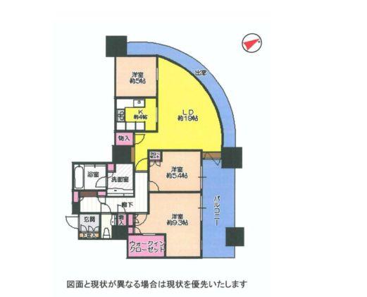 Floor plan. 3LDK + S (storeroom), Price 96,800,000 yen, Occupied area 97.46 sq m , Balcony area 8.76 sq m