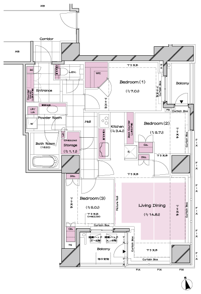 Floor: 3LDK + Storage + WIC, the occupied area: 87.29 sq m, Price: 100 million 23.8 million yen, currently on sale