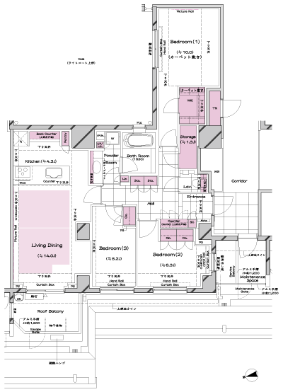 Floor: 3LDK + Storage + WIC, the area occupied: 96.6 sq m, Price: 149 million yen, currently on sale