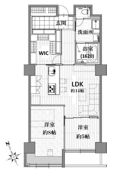 Floor plan. 2LDK + S (storeroom), Price 62,800,000 yen, Occupied area 75.83 sq m , Balcony area 3.78 sq m