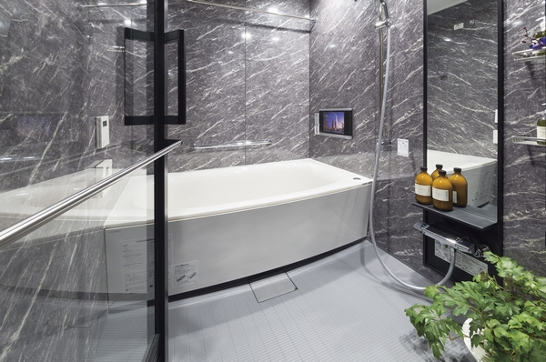 Bathroom has been Korasa is devised nestled as a relaxation space. Mist sauna, Sliding shower, Light Indoor, Such as LED down light has been installed