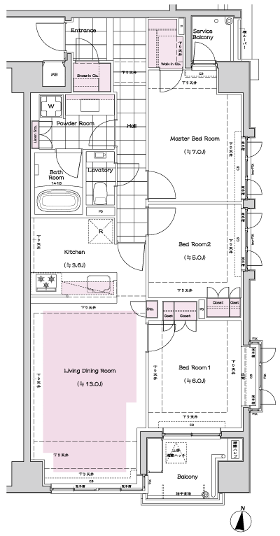 Floor: 3LDK + WiC + SiC, the area occupied: 78.91 sq m, Price: 94,700,000 yen, now on sale