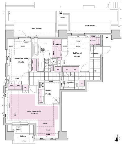 Floor: 2LDK + WiC + SiC, the area occupied: 83.01 sq m, Price: 100 million 11.8 million yen, currently on sale