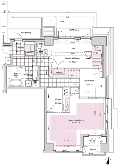 Floor: 2LDK + 2N + 2WiC + SiC, the area occupied: 82.8 sq m, Price: 100 million 12.8 million yen, currently on sale