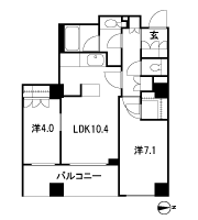Floor: 2LDK + WIC, the area occupied: 54.2 sq m, Price: 53,900,000 yen, now on sale