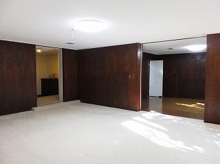 Living. Zelkova paste the wall: rosewood color