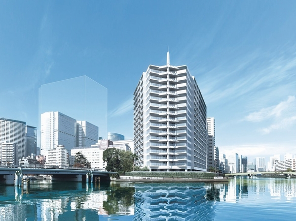 Exterior CG. Which was to synthesize a CG that caused draw based on the drawings of the design phase with the environment photos taken from about 200m point than local (November 2012 shooting), shape ・ Color, etc. is somewhat different from the actual ones