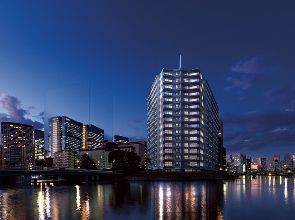 Exterior CG. Which was to synthesize a CG that caused draw based on the drawings of the design phase with the environment photos taken from about 200m point than local (November 2012 shooting), shape ・ Color, etc. is somewhat different from the actual ones