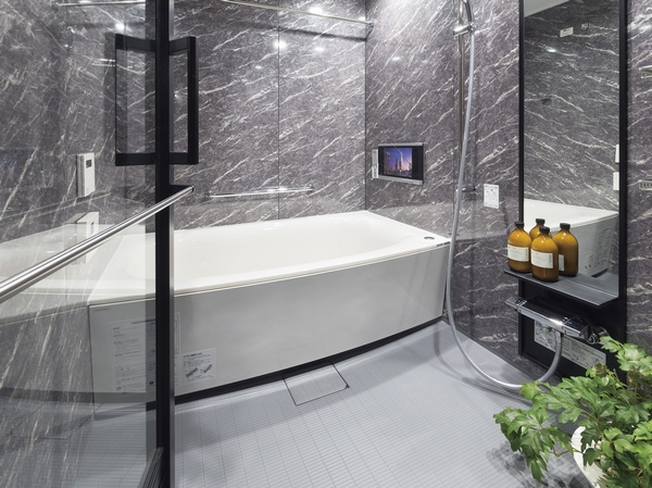 Mist sauna in the bathroom, Sliding shower, Light Indoor, Such as LED down light has been installed