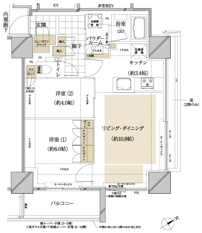 Floor: 2LDK, occupied area: 55.44 sq m, Price: TBD