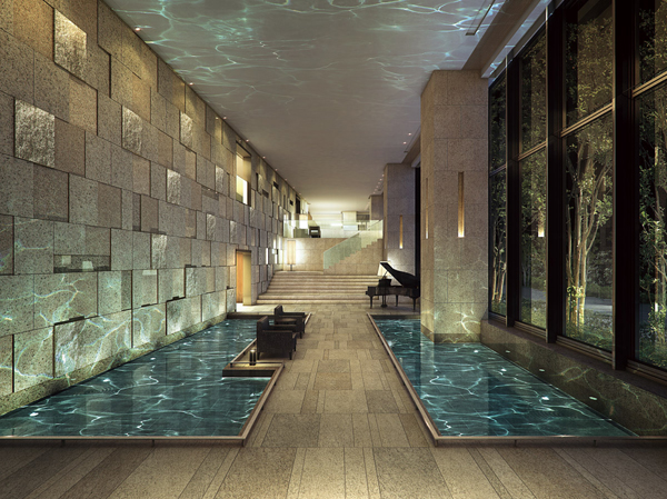 Features of the building.  [Entrance Hall Rendering CG] Rendering CG intended that caused draw on the basis of the illustrations, In fact a slightly different.