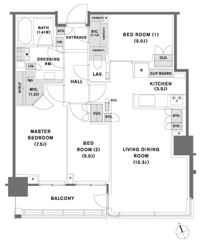 Floor: 3LD ・ K + WIC + SIC, the occupied area: 81.03 sq m, Price: TBD