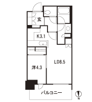 Floor: 1LD ・ K + WIC, the occupied area: 42.01 sq m, Price: TBD