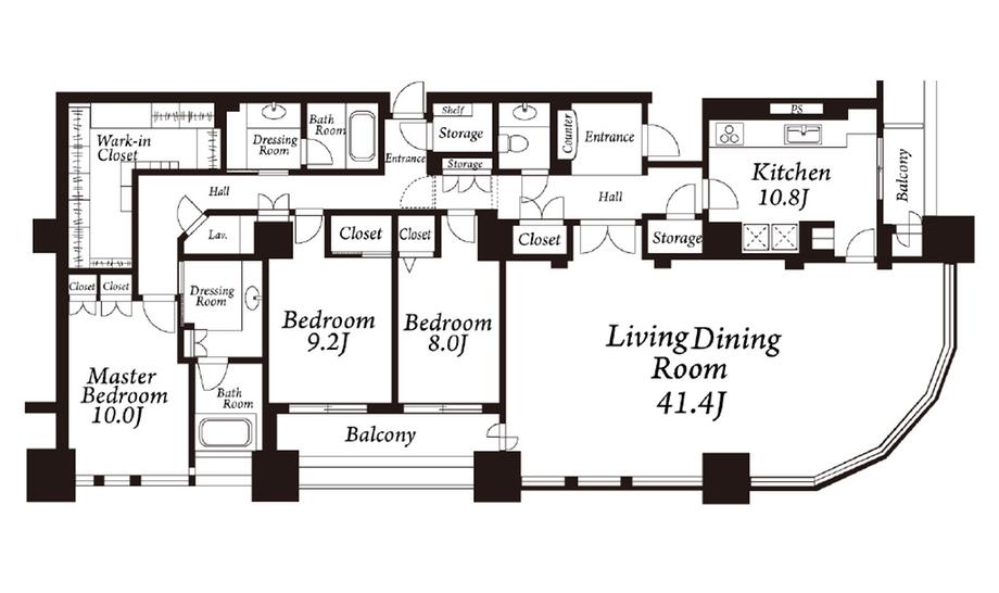 Floor plan. 3LDK, Price 455 million yen, Footprint 207.29 sq m