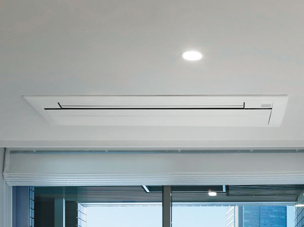 Interior.  [Ceiling cassette type air conditioner] A cassette type air conditioner indoor unit has been embedded in the ceiling it has been adopted in all the living room and the kitchen. Without compromising the interior landscape for refrigerant pipe is not visible, It likened to a neat impression the ceiling and walls.