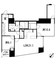 Floor: 2LDK + WiC + SiC, the area occupied: 95.41 sq m, Price: TBD