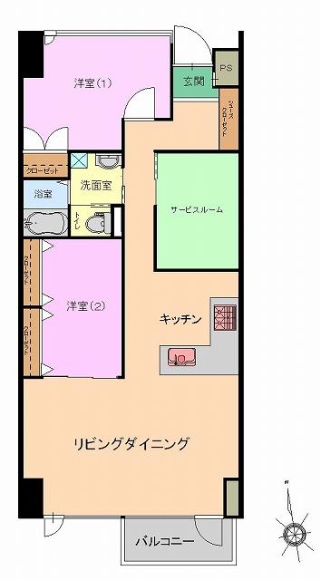 Floor plan. 2LDK + S (storeroom), Price 49,800,000 yen, Occupied area 79.21 sq m , Balcony area 4.65 sq m