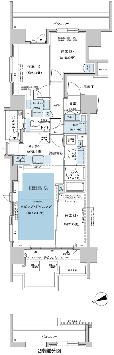 Floor: 3LD ・ K + N (storeroom) + WIC (walk-in closet), the area occupied: 70.1 sq m, Price: TBD