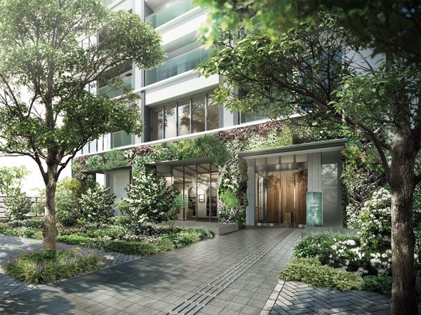 Buildings and facilities. Entrance Rendering