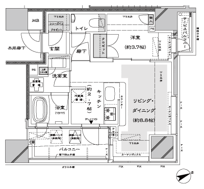 Floor: 1LDK, occupied area: 38.56 sq m, Price: 36,300,000 yen, now on sale