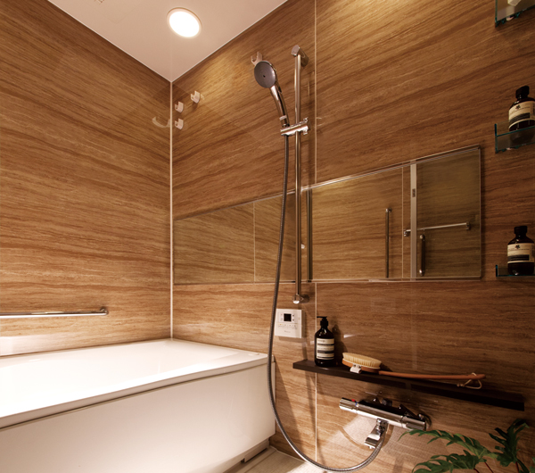 Bathing-wash room.  [Bathroom] Relaxation space bathroom that will release the mind and body to fully. Every day around the water, It has a quality of moisture that attachment is deepening.