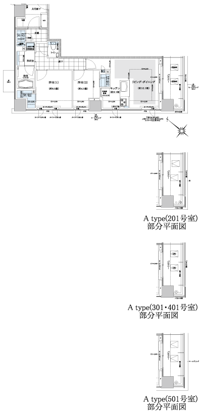 Floor: 2LDK + 2WIC + SIC, the occupied area: 58.51 sq m, Price: 58,700,000 yen ・ 62,300,000 yen, now on sale