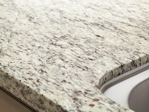 Kitchen.  [Natural granite work top] Use gloss the beautiful natural granite counter top in the kitchen. The texture of natural stone unique, Carousel exudes the high interior of.
