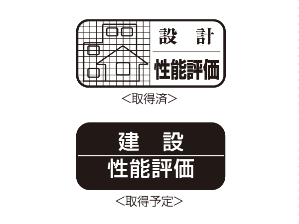 Building structure.  [Housing Performance Evaluation Report] Third-party evaluation institutions quality that has received the registration of the Minister of Land, Infrastructure and Transport ・ The housing performance display system to evaluate the performance, Get the "design Housing Performance Evaluation Report". Is also scheduled acquisition further "construction Housing Performance Evaluation Report". (All houses) ※ For more information see "Housing term large Dictionary"