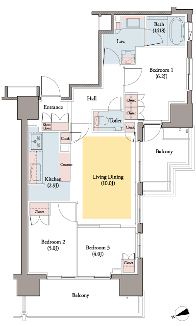 Floor: 3LDK, occupied area: 67.05 sq m, Price: 72,900,000 yen, now on sale