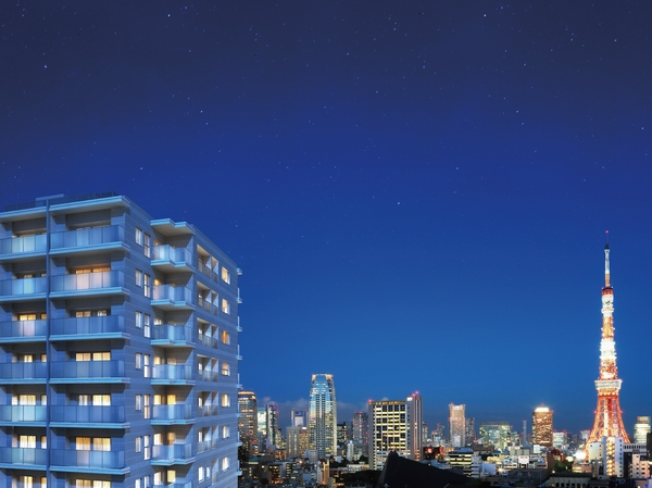 In fact a somewhat different in a composite of Exterior CG from the local 17th floor equivalent of height in shooting (August 2012) the view photo.  ※ View ・ Landscape is different by each dwelling unit of each floor, There is no intended to be guaranteed in the future due to changes in the surrounding environment future.