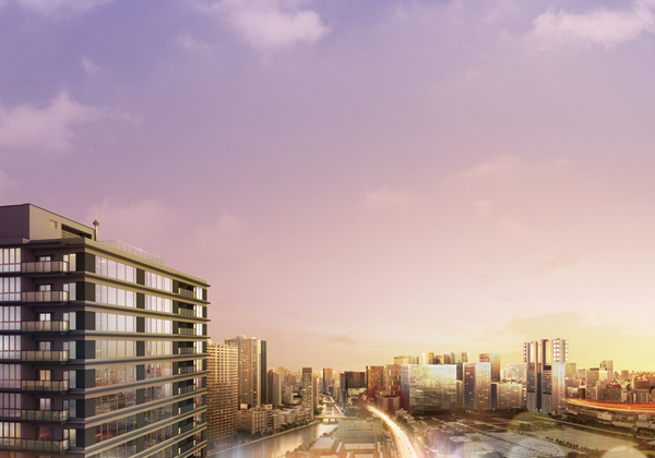 Surrounding environment. The same properties that spread is beautiful and rich view of the tower unique. ventilation ・ Excellent lighting, We full of pleasant light and wind.  ※ CG synthesis building Rendering that caused draw based on the drawings of the planning stage to view photos from the local 27th floor equivalent (February 2011 shooting) ・ Which was processed, In fact a slightly different. Surrounding environment ・ View might change in the future.