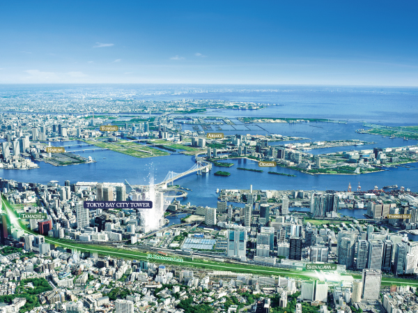 Helicopter shot  ※ Aerial photo of the web is, To those obtained by photographing a northeast direction from Shinagawa Minamishinagawa chome near the sky (November 2009), CG synthesis such as the local portion of the light ・ Is that where the processing. Also, Surrounding environment might change in the future.