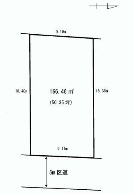 Compartment figure. Land price 182 million yen, Land area 166.46 sq m