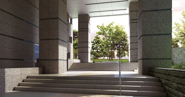 Shared facilities.  [Garden corridor] (Rendering)