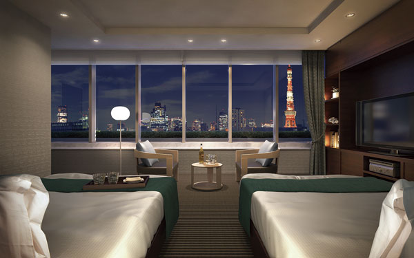 Shared facilities.  [Guest rooms] (Rendering) ※ In fact a somewhat different in those CG synthesized view pictures taken (October 2012) from the height of the ground about 75m of local. Also, View of the web is not intended to be guaranteed in the future.