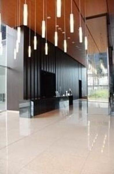 Entrance. It offers a front desk of hotels like.