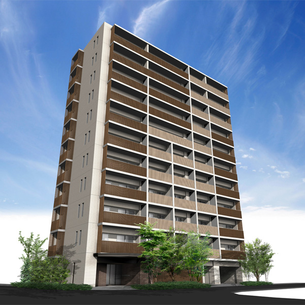 Buildings and facilities. JR Yamanote Line "Tamachi" station walk 5 minutes. 3 station 4 lines Available. Birth in the comfort of living full of open feeling to realize "Minato-ku, address" in the city center. "safety ・ Adopting the security system of peace of mind. ". (Exterior view)