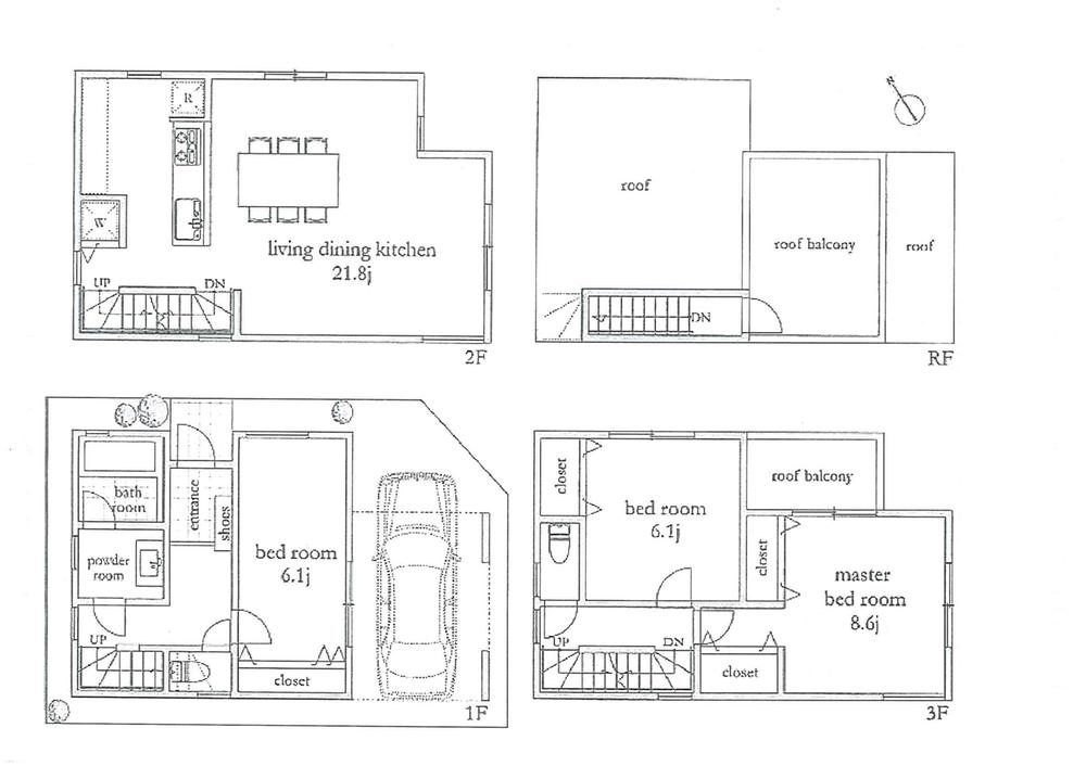 Building plan example (floor plan). Building plan example Building price 18 million yen, Building area 104.11 sq m