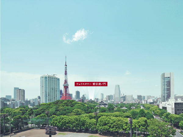 Shared facilities.  [View photos of peripheral local]  ※ About from local 1160m ・ In fact a somewhat different in that has been subjected to some CG processing in height 24m equivalent than shooting the local direction (northeast) (May 2012) the photo.