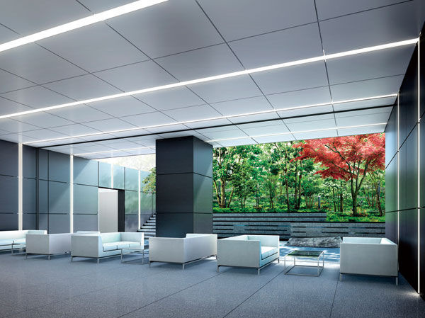 Shared facilities.  [Green bath company's continuous with the green of the "Embassy of the Kingdom of the Netherlands."] On the site southwest side, To ensure a spacious open space leads to a valuable green of moisture in the city center living has arranged a "green bath of the company.". Not only pleasing to the eye as an ornamental, Can migration the among the green, Is the garden which green bath can enjoy. Silica rock, Stone retaining wall pasted, Stairs, Stepping stone, Masonry is in increments of the texture with the Years, In conjunction with the trees to show the beauty of the four seasons he has seen a taste some look. (Lounge Rendering)