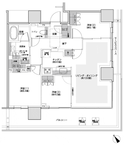 Floor: 3LDK + WIC + SC, occupied area: 76.31 sq m, Price: 100 million 11,673,800 yen ・ 100 million 17,948,400 yen, now on sale