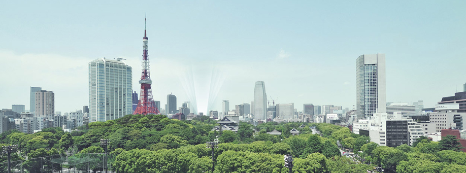 Local 18th floor (height 60m) overlooking the Tokyo Tower district than equivalent (November 2011 shooting). Dwelling unit of orientation ・ View depends on the rank. This display is Tokyo Tower of the landscape from the sale dwelling unit does not guarantee that the look in the future.