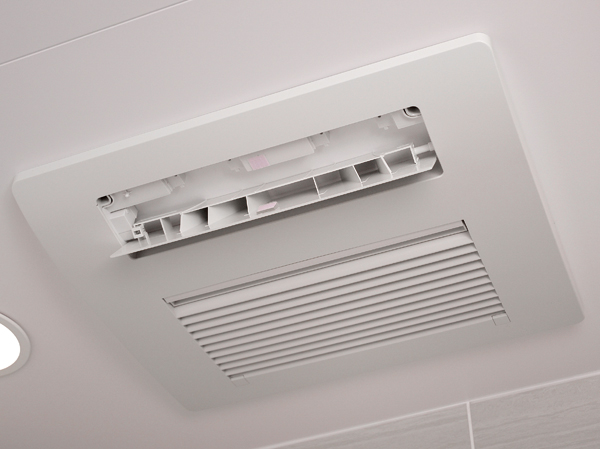 Bathing-wash room.  [Mist sauna function with bathroom heating dryer] Adding a mist sauna function in the bathroom heating dryer. Warm the body to the core, It gives you the moisture and relaxing effect on your skin and hair.  ※ 110-P, 120-R, 150-U, 160-V, 170-W, Except for the 190-X type (same specifications)