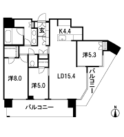 Floor: 3LDK + 2WIC, occupied area: 86.62 sq m, Price: TBD