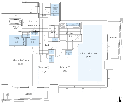 Floor: 3LDK + WIC + SIC + STO, the occupied area: 115.94 sq m, Price: 188 million yen, currently on sale