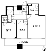 Floor: 2LDK + WIC, the area occupied: 66.3 sq m, Price: 69,780,000 yen, now on sale