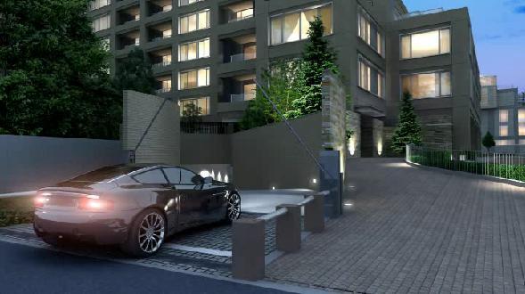 Parking lot. Common areas