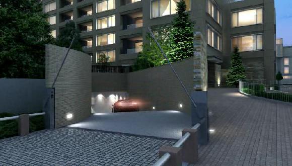 Parking lot. Common areas