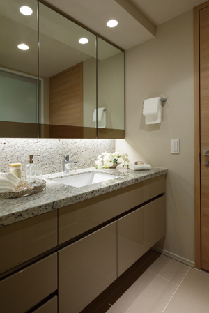 Bathing-wash room. M type bathroom